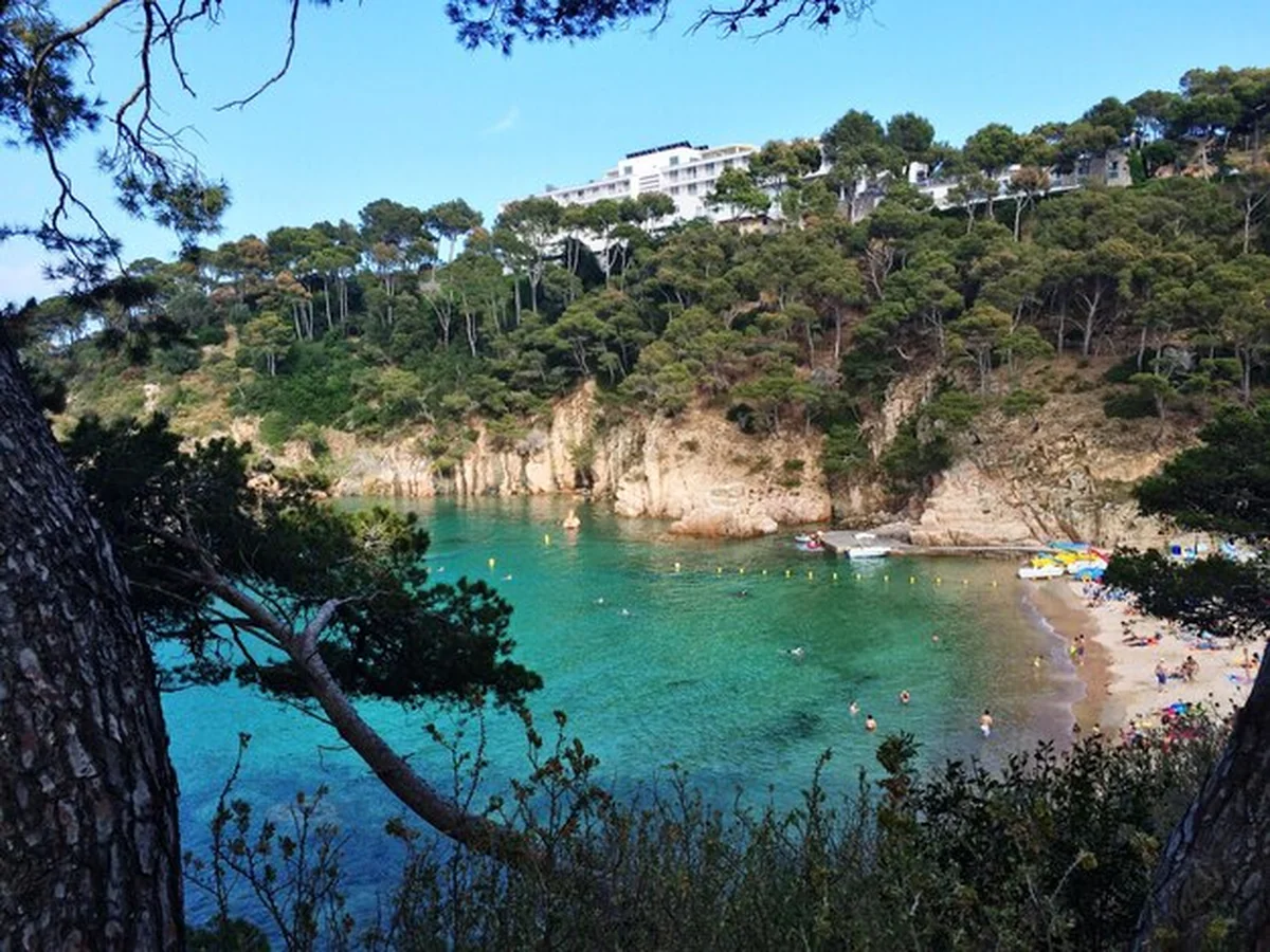 Widok na plażę obok góry